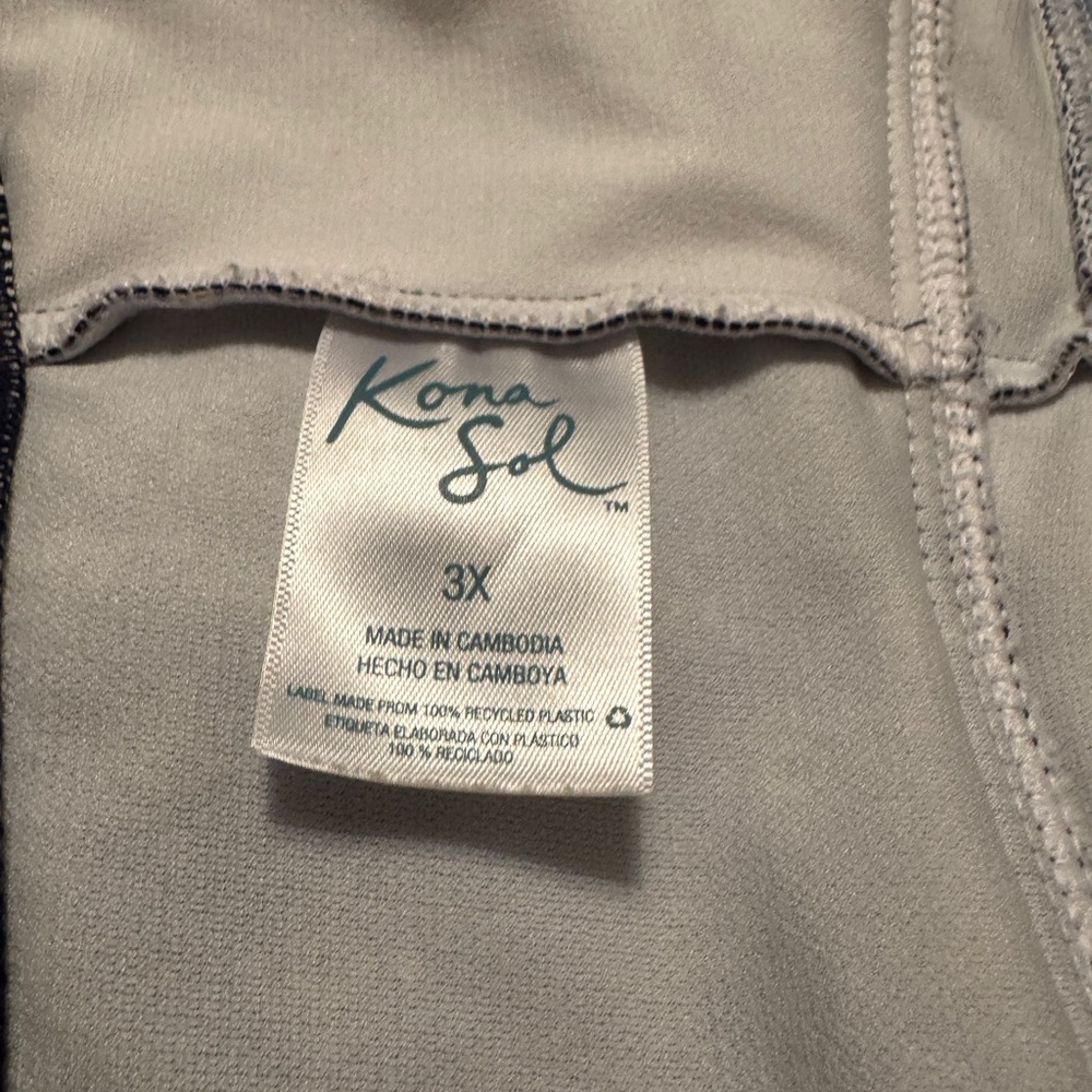 Kona Sol | Women’s Plus Size Navy and Gold Tankini Top Size 3X - Picture 5 of 7
